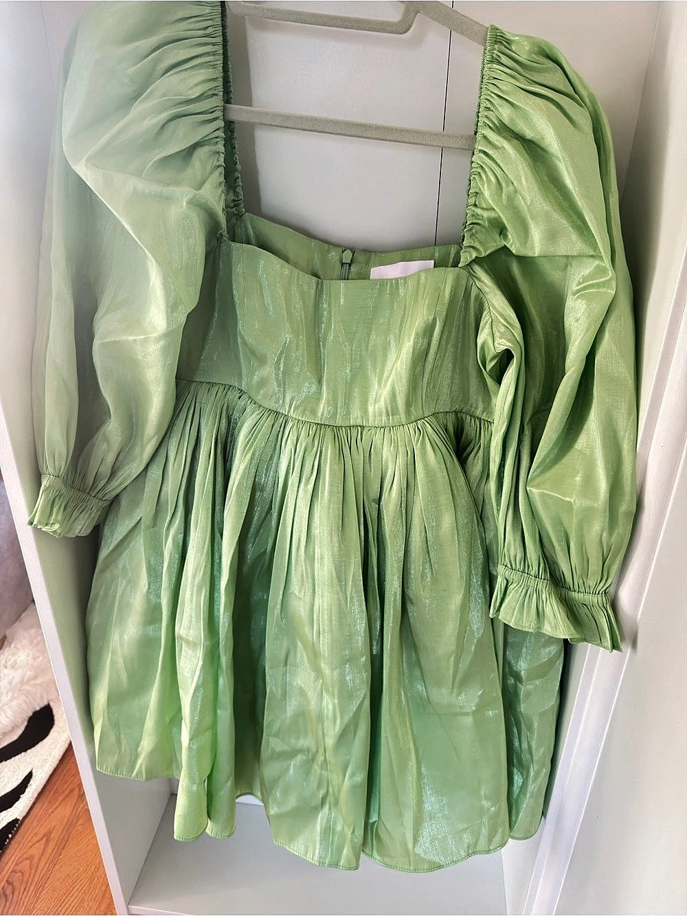 Selkie The Puff Dress Green Mini Dress